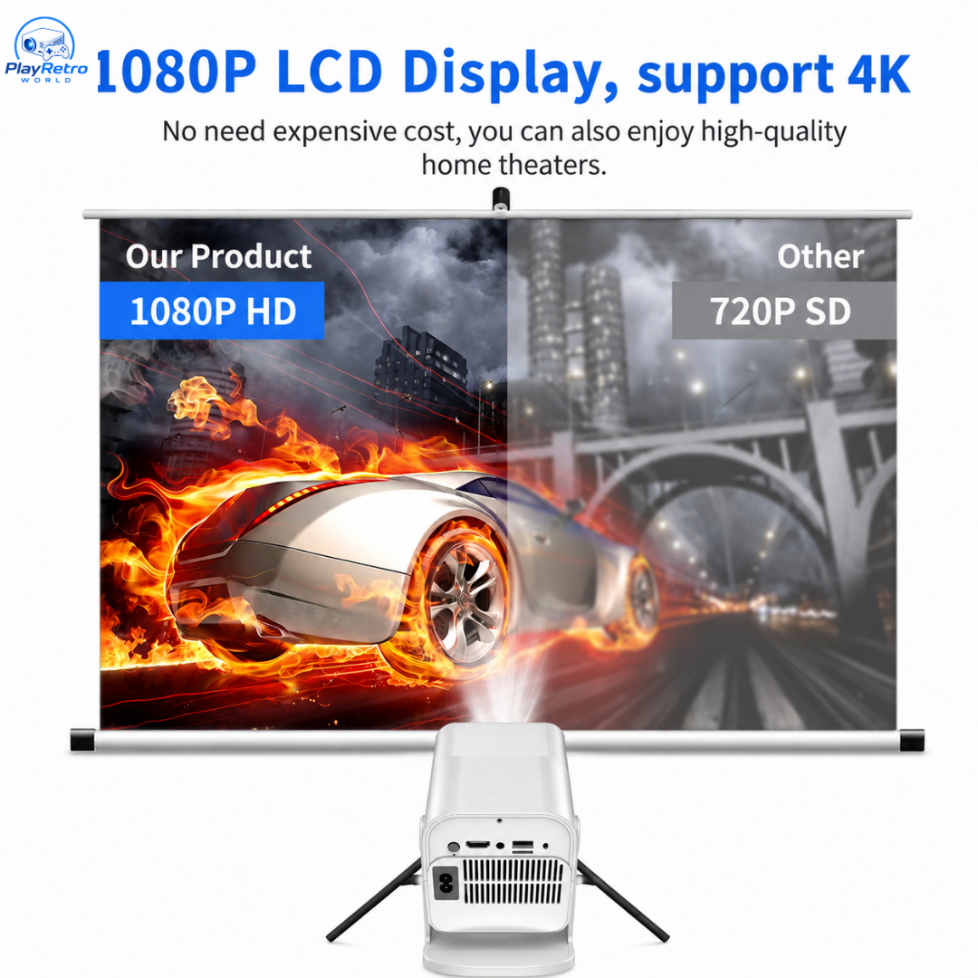 Portable 4K Gaming & Streaming Projector