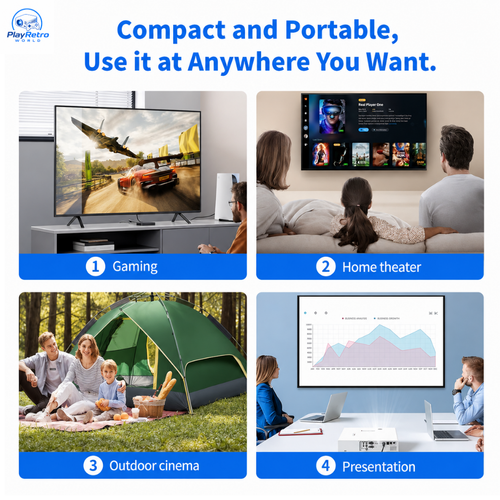 Portable 4K Gaming & Streaming Projector